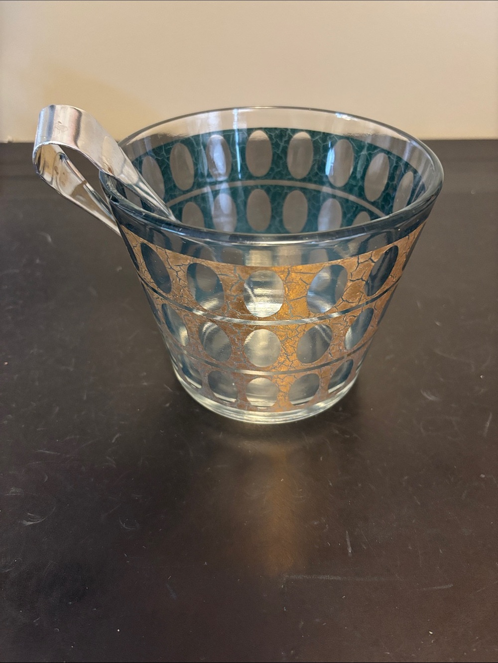 Culver Pisa ice bucket with tongs